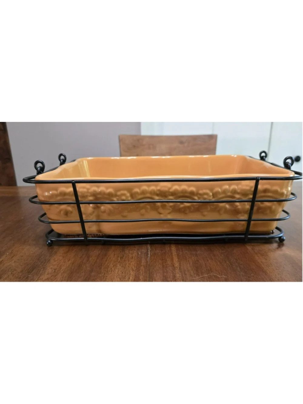 Temp-Tations by Tara 3-Piece Ceramic Bakeware Set with Wire Racks - Country Lace